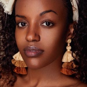 Ombre Tassel Earrings Skintones Tans and Browns